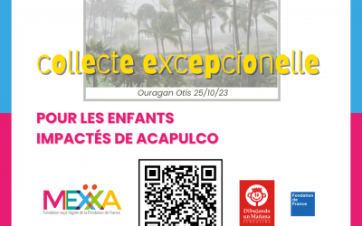 Collecte exceptionnelle pour les enfants de Acapulco, Guerrero touchés par l’ouragan OTIS